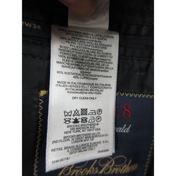 Brooks Brothers Sport Coat 40 Trabaldo Togna Fitzgerald Blazer Wool - Picture 15 of 16